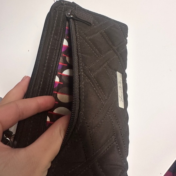Vera Bradley brown, Purple and Pink Patterned Wallet - Picture 2 of 4